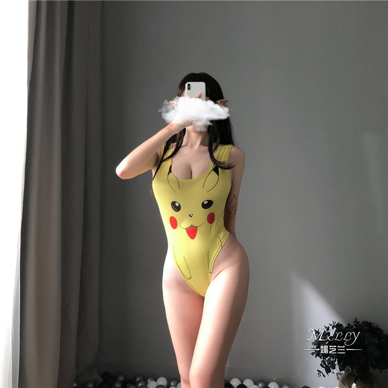 Đồ ngủ Sexy Cosplay Pikachu quyến rũ dạng Bodysuit
