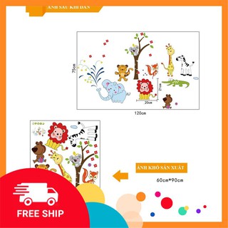 ⚡️𝗙𝗥𝗘𝗘𝗦𝗛𝗜𝗣⚡️ Decal dán tường Voi phun nước