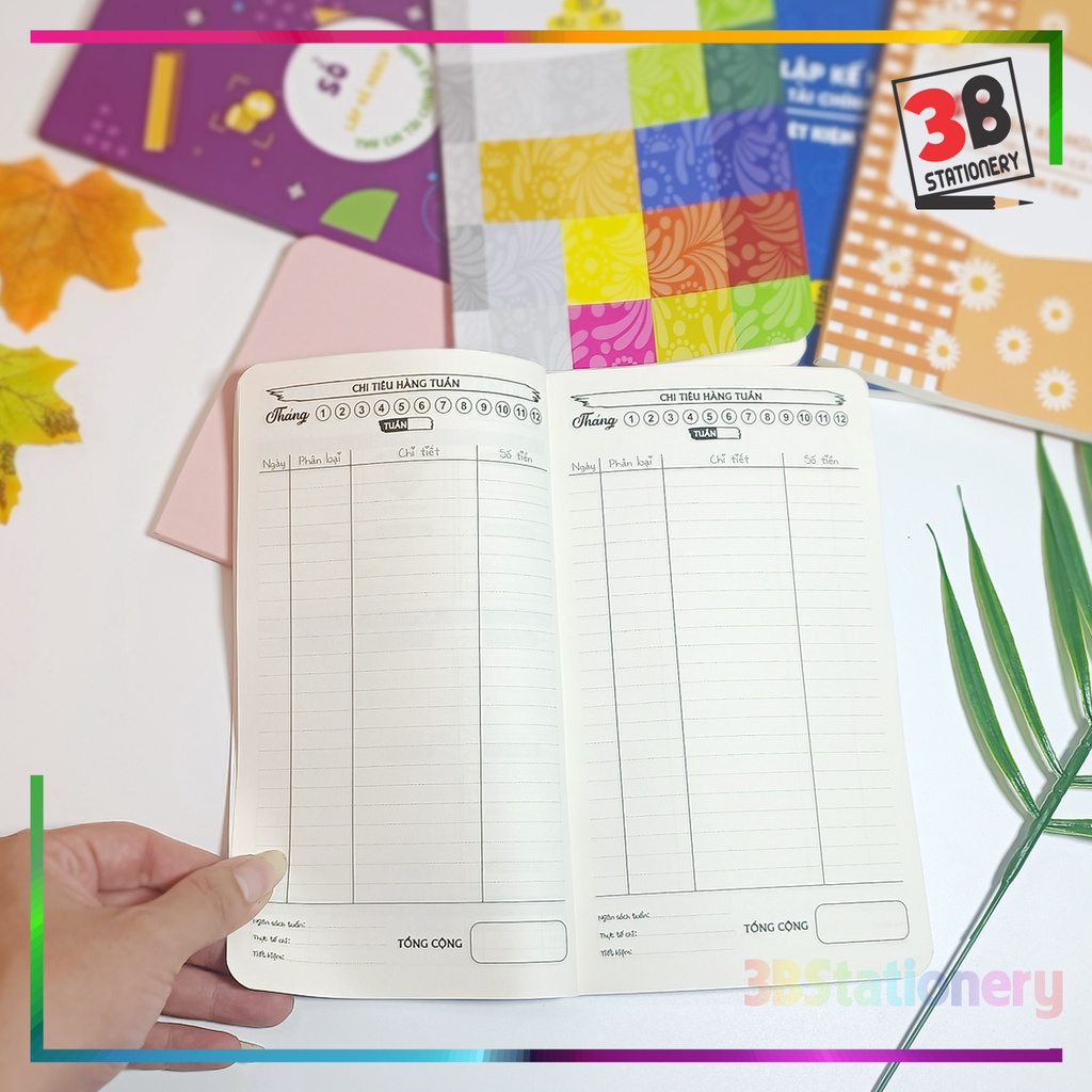 Sổ ghi chi tiêu tiết kiệm, kế hoạch thu chi cá nhân, gia đình, to do list 82 trang, dùng trong 365 ngày.