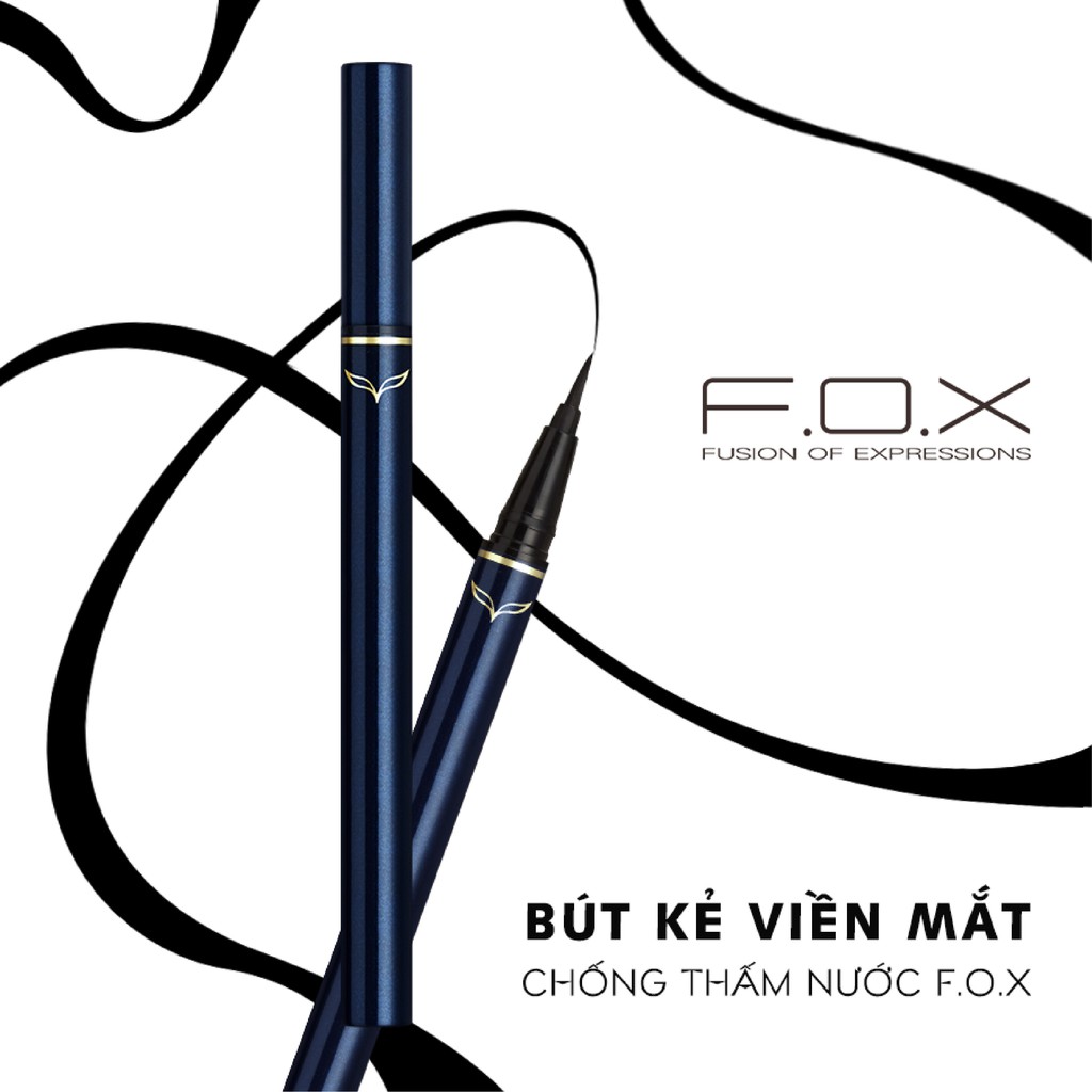 Bút Kẻ Mắt F.O.X Waterproof Liquid EyeLiner Chống Thấm Nước 0.5g .#01 Dark Black