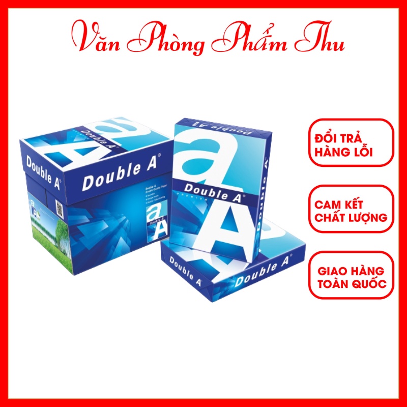 Thùng 5 ream Giấy In A4 80gsm DOUBLE A  - IK PLUS - PAPER ONE - IDEA - QUALITY-EXCELL - Giấy In Dày 
