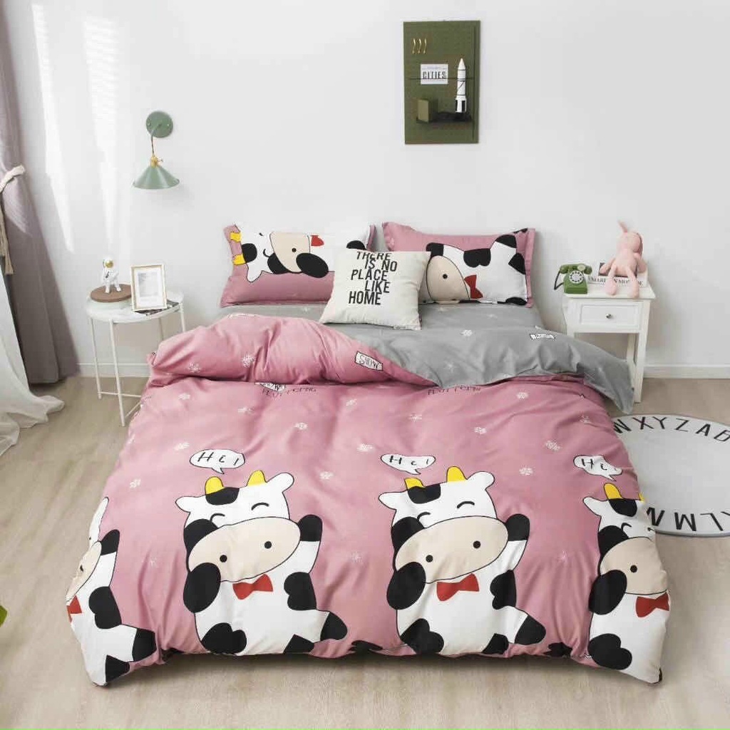 Bộ 5 MÓN VỎ CHĂN kèm ga chun vỏ gối ( kèm vỏ gối ôm ) cotton poly Hàng Xưởng nhiều mẫu mới