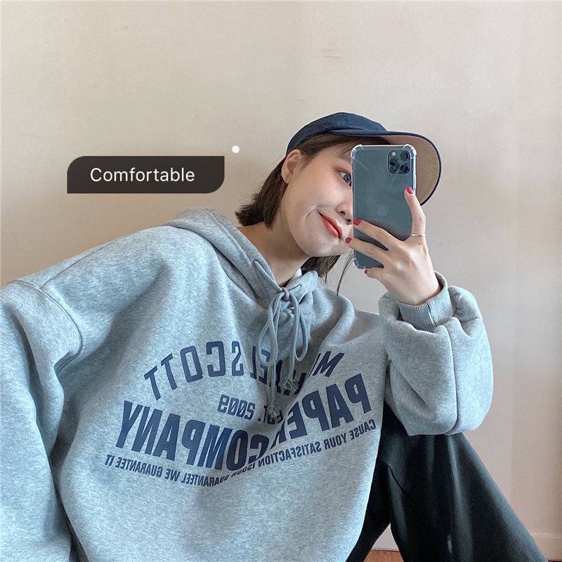 Áo Nỉ Nữ Dài Tay Có Mũ Thời Trang Hàn | BigBuy360 - bigbuy360.vn