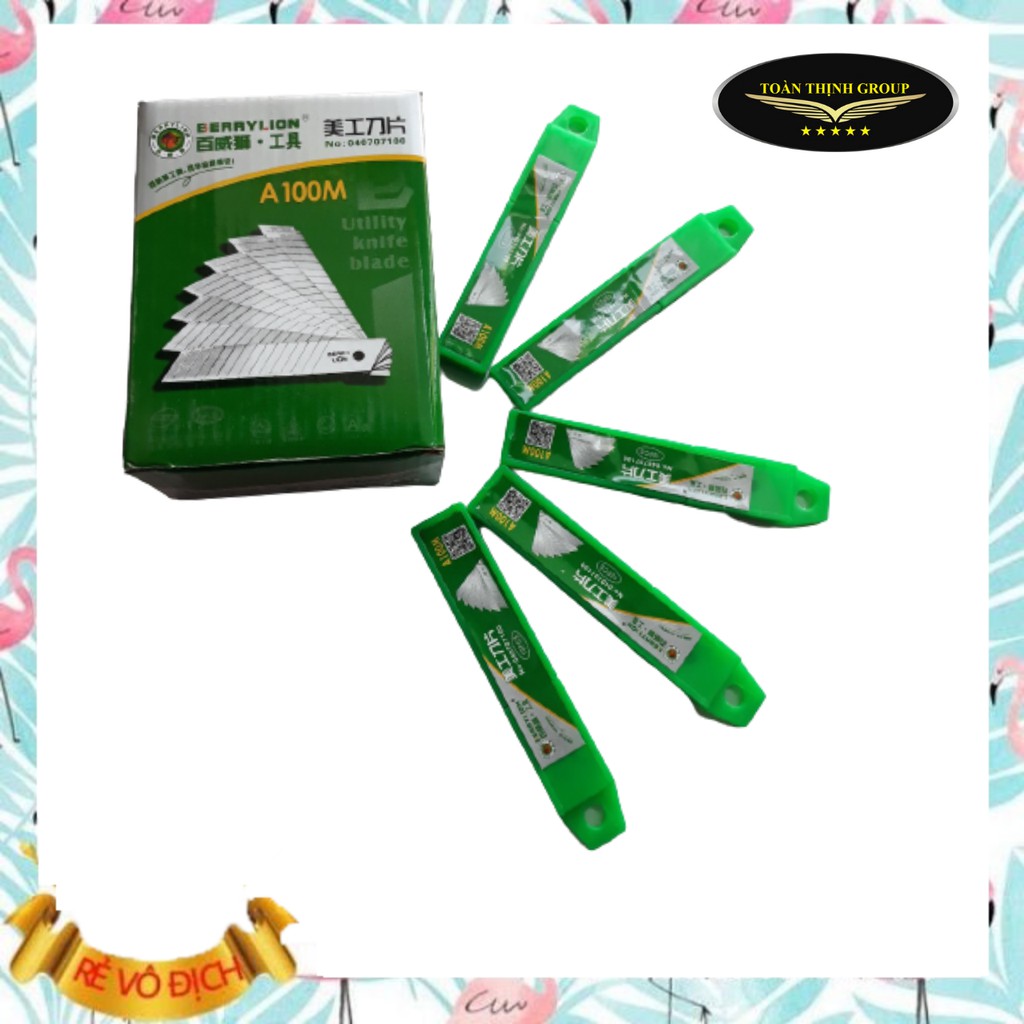 Lưỡi Dao Rọc Giấy A100M BERRYLION Chính Hãng , Lưỡi Dao Sắc Bén Làm Từ Thép Siêu Cứng - Dày-Bền