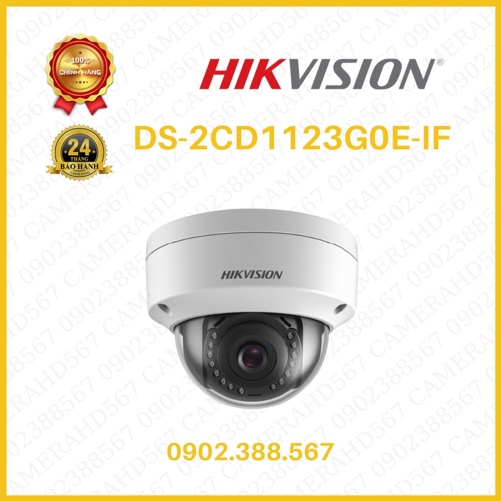 Camera IP Dome hồng ngoại 2.0 Megapixel HIKVISION DS-2CD1123G0E-IF