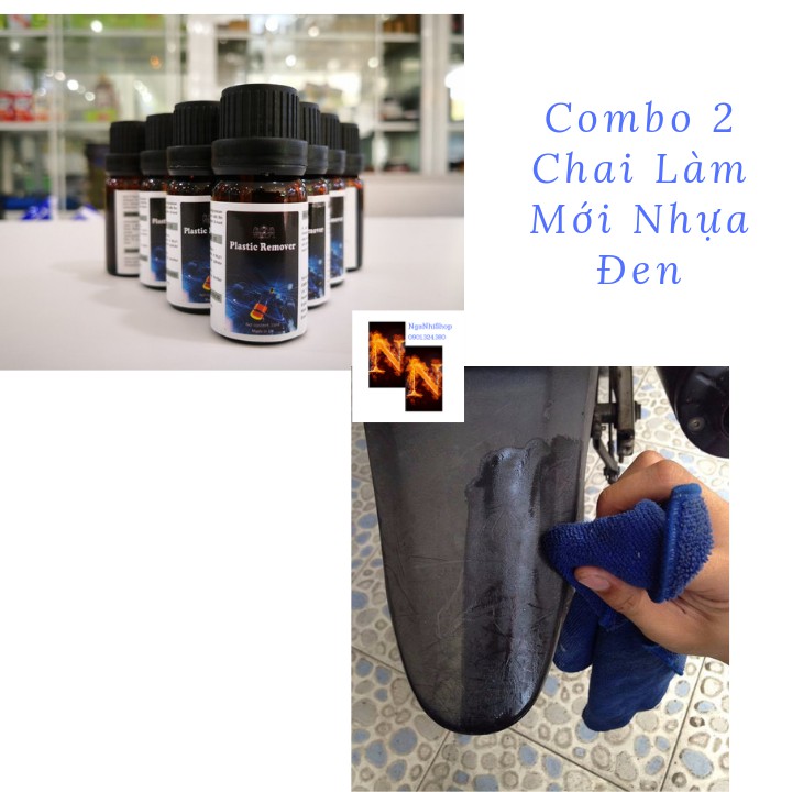 Combo 2 Chai Làm Mới Và Phục Hồi Nhựa Đen Xe Remover