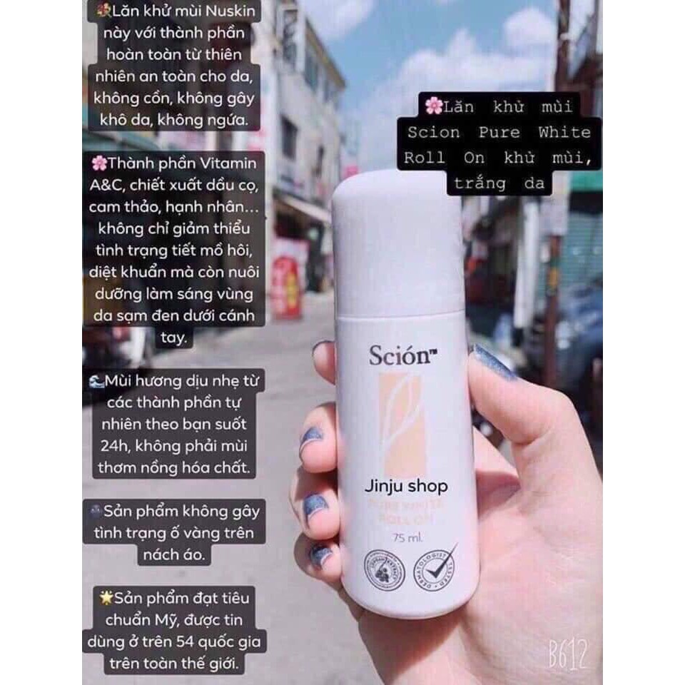 Lăn khử mùi Nuskin Scion pure white roll on (75ml) | BigBuy360 - bigbuy360.vn