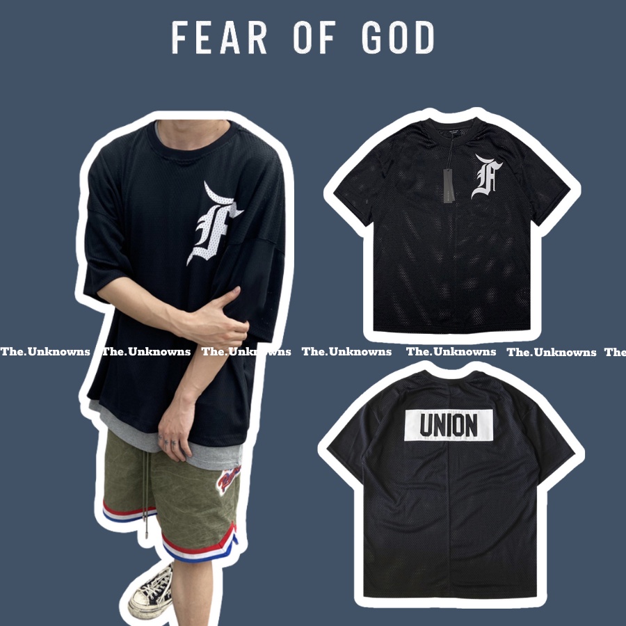 ⚡️[HIGHT QUALITY] - Áo FEAR OF GOD UNION 5th Mesh Tee (BLACK), Áo Mesh Tee FOG Union full tag túi