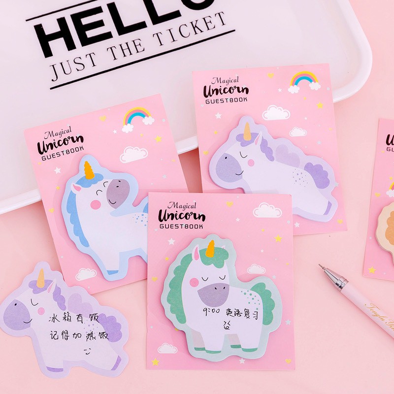 Giấy Note hình Unicorn xinh xắn (ngẫu nhiên mẫu)