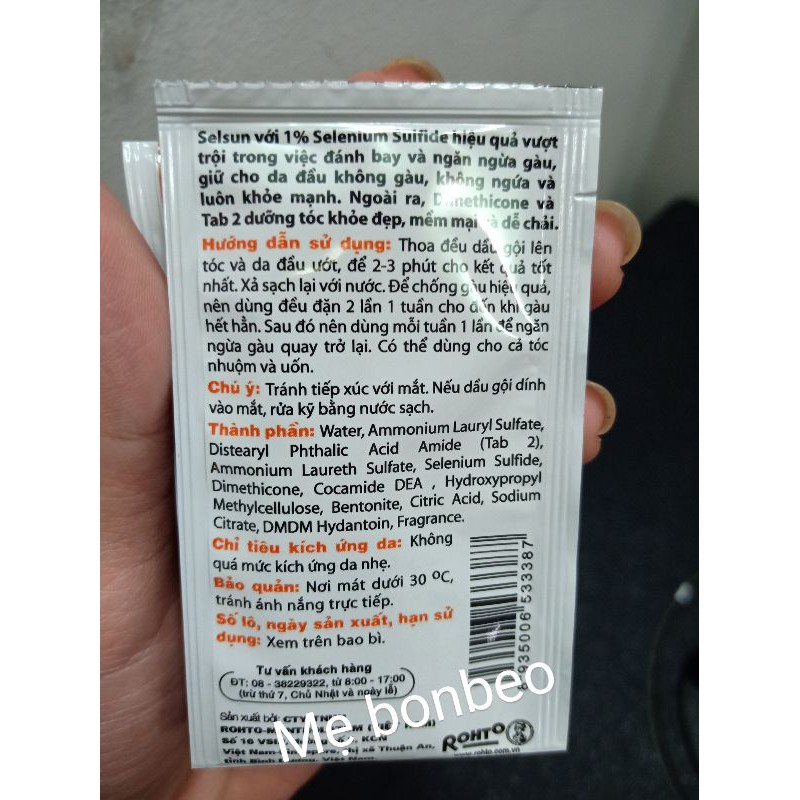 Dầu gội chống gàu selsun dây (10 gói/1dây) | BigBuy360 - bigbuy360.vn