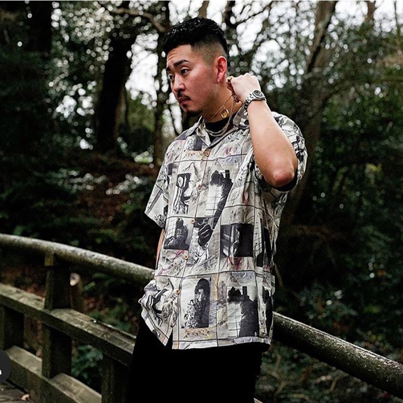 Áo Sơ Mi Tay Ngắn In Hình WACKO MARIA Plus Size Cho Nam Nữ