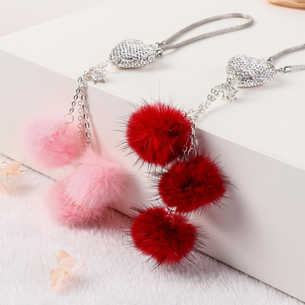 SHOUKEY Dây Treo Trang Trí Gương Chiếu Hậu Xe Hơi Đính Pha Lê Thời Trang