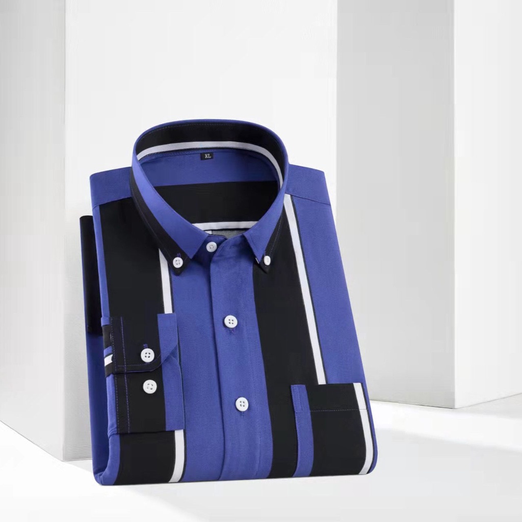 Áo Sơ Mi Nam Dài Tay Sọc Dọc Thời Trang Hàn Quốc