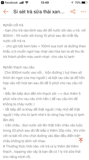 Sét làm trà sữa thái xanh - trà sữa thái đỏ chuẩn thái lan