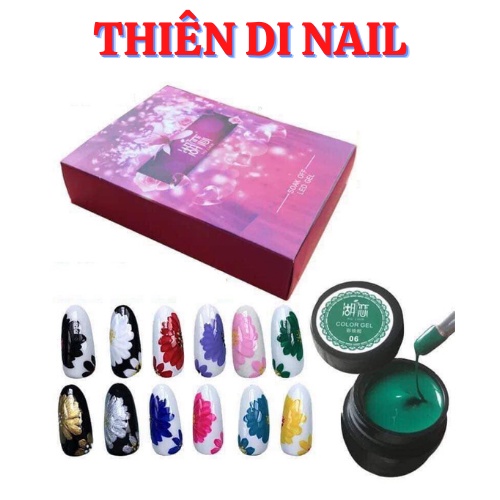 Set gel vẽ siêu đặc 12 hũ Thiên Di Nail