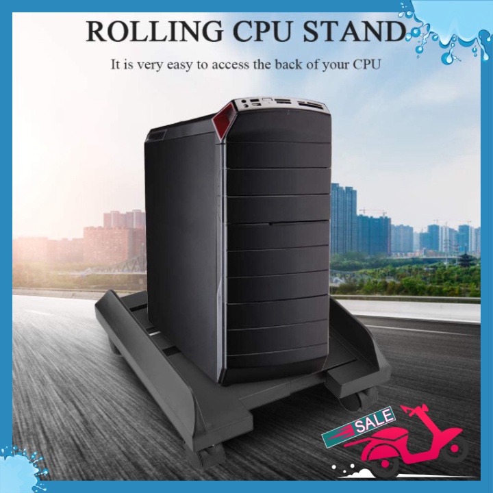 🆕 Đế kê thùng máy tính co giãn có thể di chuyển qua 4 bánh xe Rolling CPU Stand
