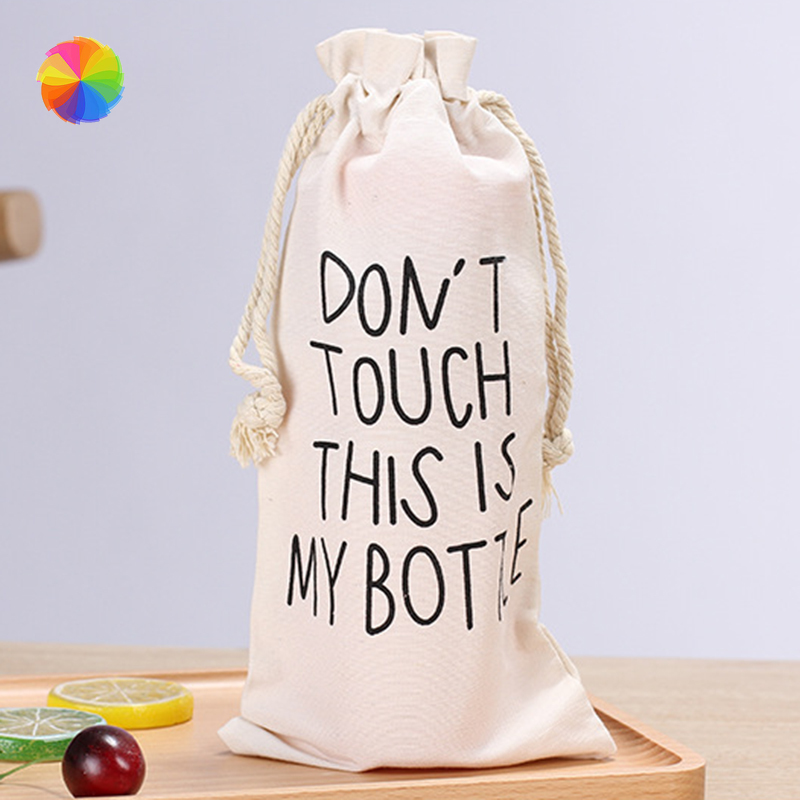 Túi Đựng Bình Nước In Chữ Độc Đáo