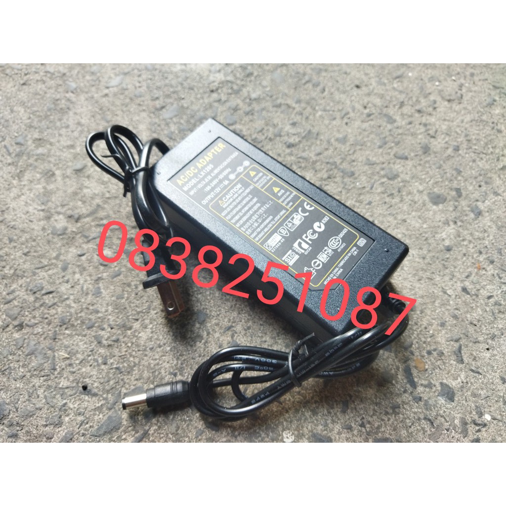 Nguồn 12V-5A cho đèn Led (DC) (Đen)