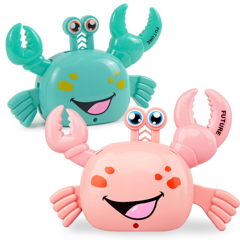 Đồ Chơi Nhạc Cụ Hình Con Cua Có Đèn Chớp Tự Động Xoay Được Giáo Dục Sớm Cho Bé