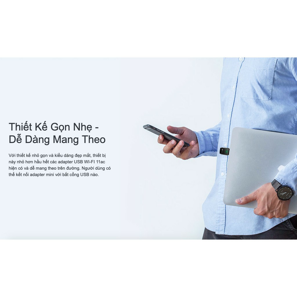 TP-Link AC 600Mbps USB wifi  -Archer T2U- Hàng Chính Hãng