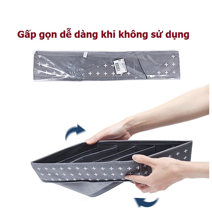 Hộp Đựng Đồ Lót Gấp Gọn 6 Ngăn