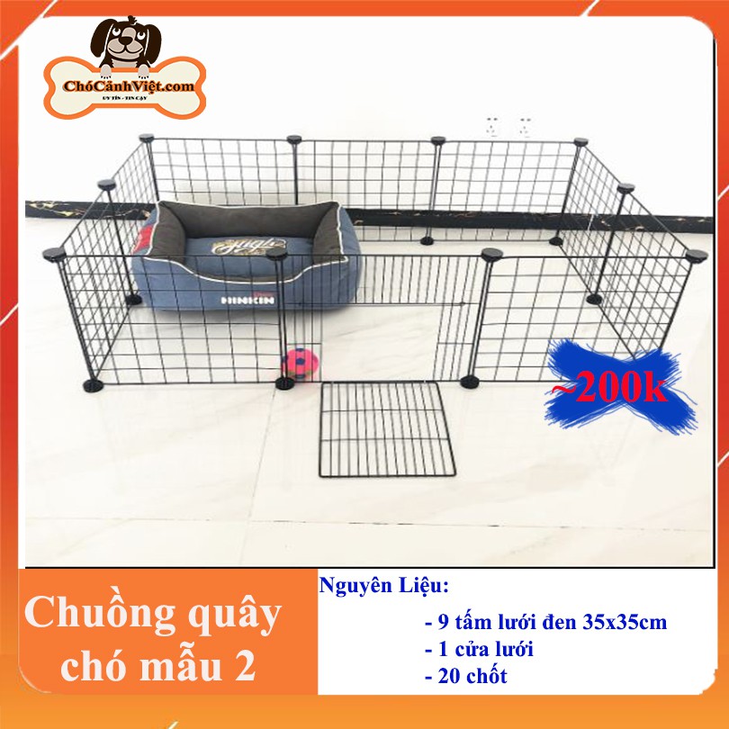 [TẶNG CHỐT] 9 mẫu chuồng,rào, lồng quây chó mèo siêu HOT  2021 - Bán lẻ theo tấm, tặng 2 chốt/tấm