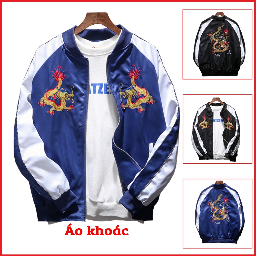 Áo Khoác Nhẹ Nam Nữ Khóa Kéo In Rồng Bay Kiểu Dáng Bomber Trẻ Trung AO KHOAC NAM 9000032 | BigBuy360 - bigbuy360.vn