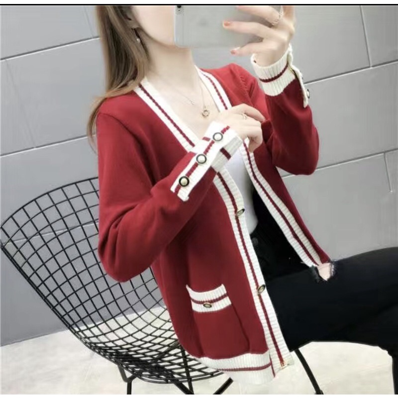 Áo Cardigan Len - Thời Trang Nữ Thu Đông