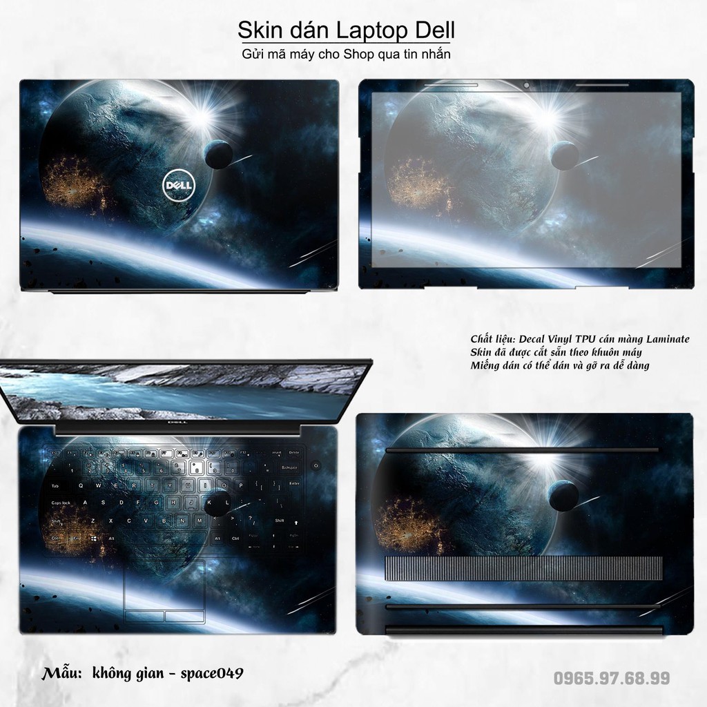 Skin dán Laptop Dell in hình không gian nhiều mẫu 9 (inbox mã máy cho Shop)