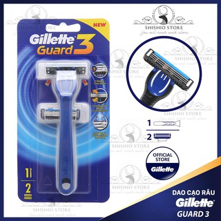 Bộ 1 cán dao và 2 lưỡi dao cạo 3 lưỡi Gillette Guard