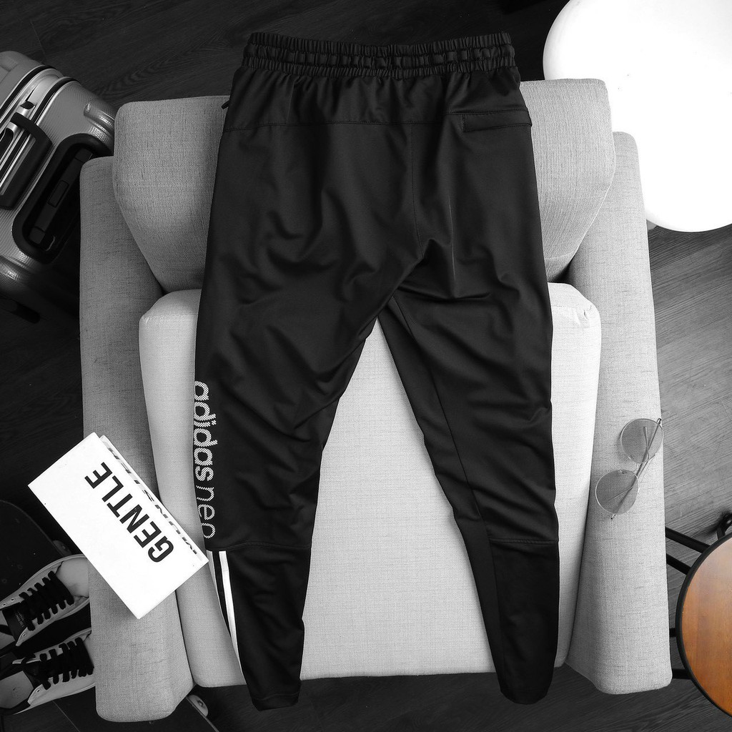 Quần thun dài jogger nam màu đen khói neo big size &lt;130kg mặc đẹp
