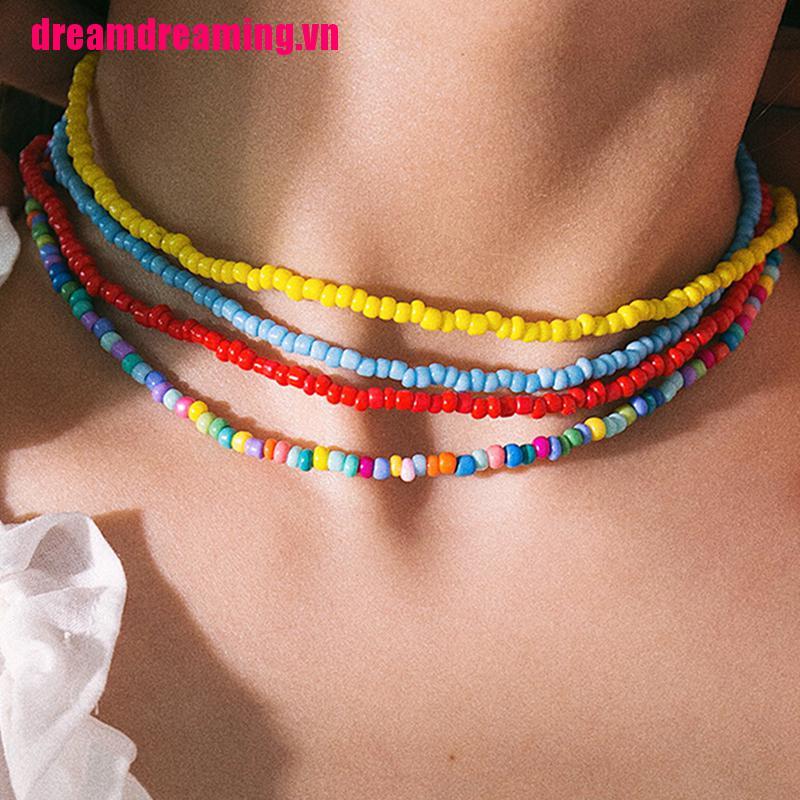 Vòng Cổ Choker Đính Hạt Phong Cách Bohemian