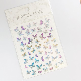 Phụ kiện trang trí móng, hình dán móng, Sticker bướm 5D