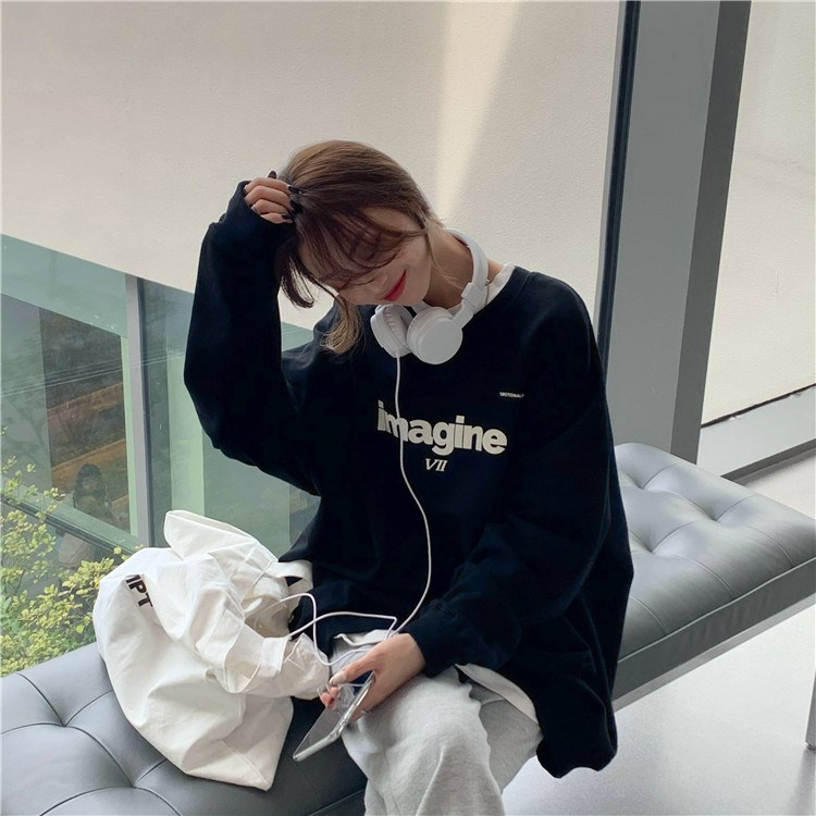 NRVP Áo Hoodie Nữ Dáng Rộng Thời Trang 2020