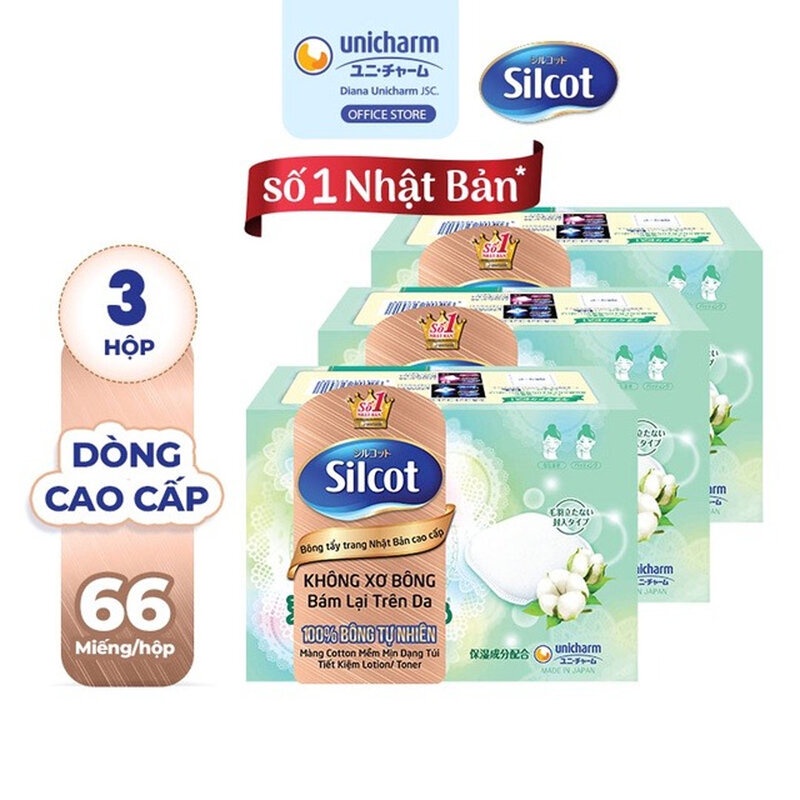 Bông Tẩy Trang Cao Cấp Silcot Soft Touch Premium Cotton 66 Miếng - Hasaki - Sản phẩm chính hãng