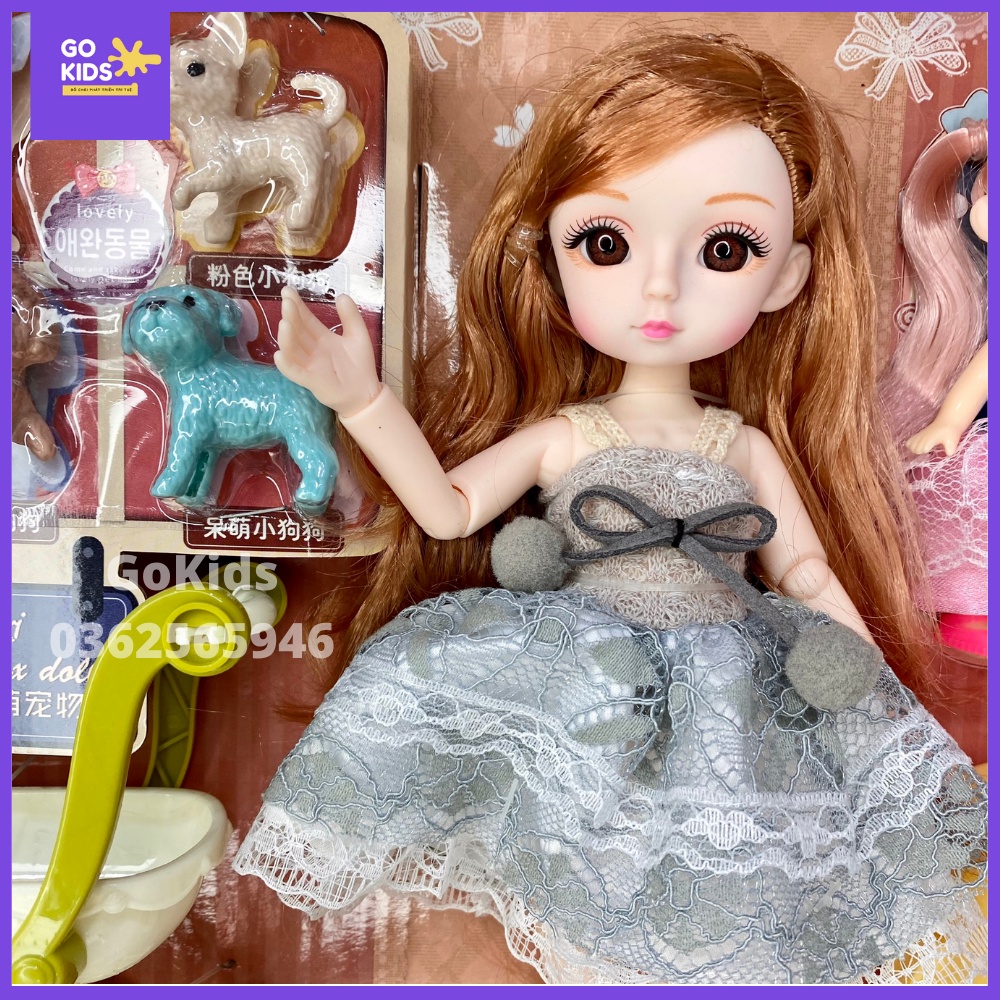 [Mã LIFE0503TOYS1 giảm 10% đơn 150k] [Hot] Búp bê chị em gái kèm phụ kiện thú cưng dễ thương cho bé