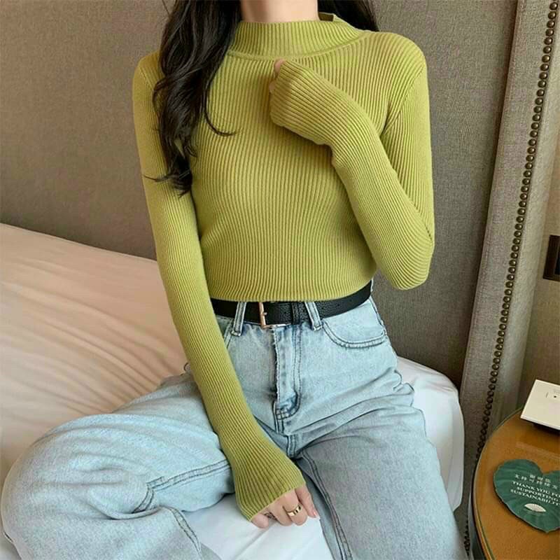 Áo len 3 phân Quảng Châu siêu hot chất len co giãn siêu ấm - A1
