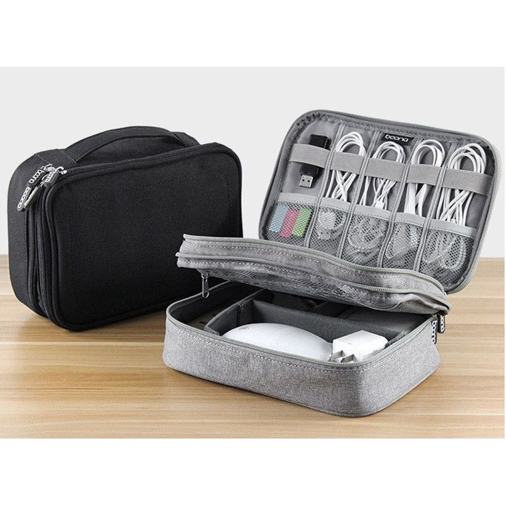 Túi đựng phụ kiện đa năng tiện dụng màu xám