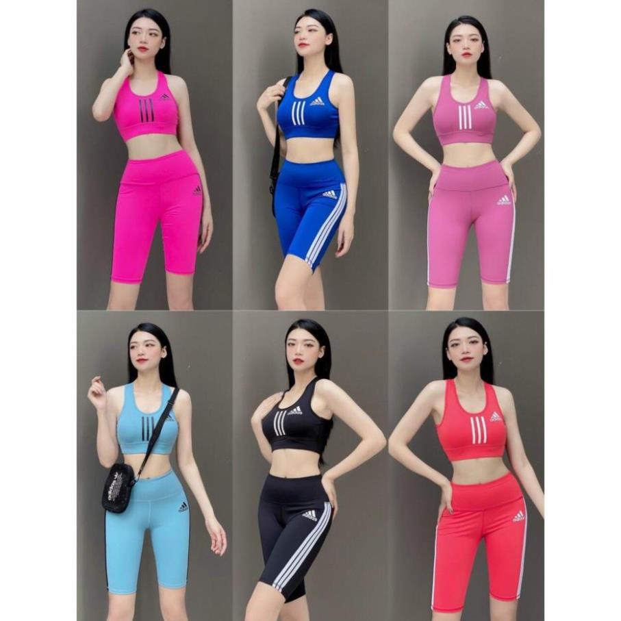 Đồ tập gym nữ Das Áo bra Quần lỡ tập gym, yoga, aerobic, chạy bộ ( sẵn mút ngực) ! ,