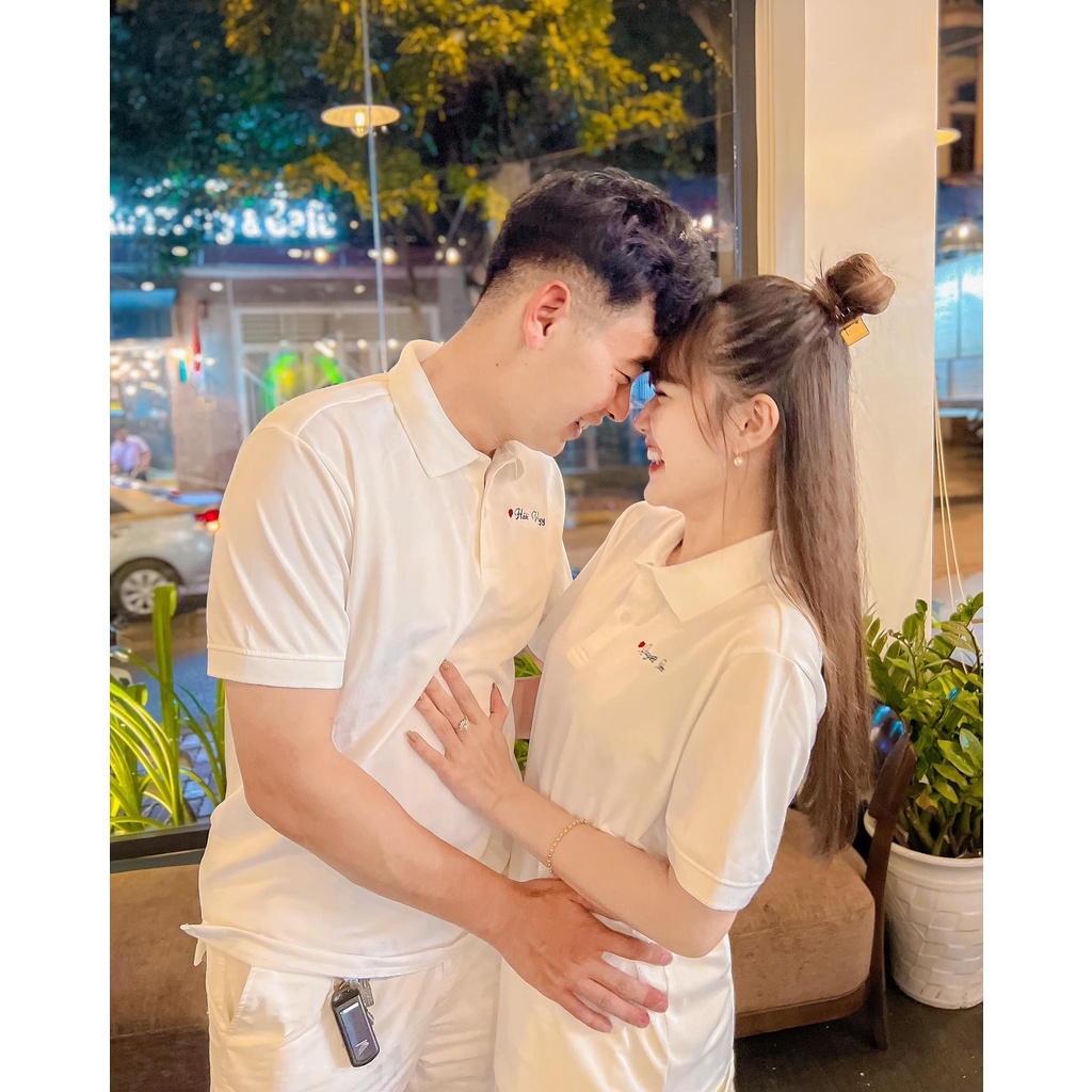 ÁO ĐÔI NAM NỮ THÊU THEO YÊU CẦU, ÁO POLO ĐÔI THÊU RIÊNG BIỆT, CHẤT LIỆU COTTON BỀN ĐẸP