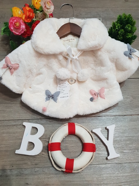 Áo choàng lông cao cấp cho bé