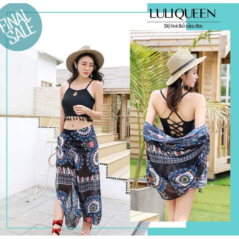 Bikini, đồ bơi, bộ bơi đi biển cao cấp 4 chi tiết trẻ trung ( kèm khăn choàng) ẢNH THẬT | BigBuy360 - bigbuy360.vn