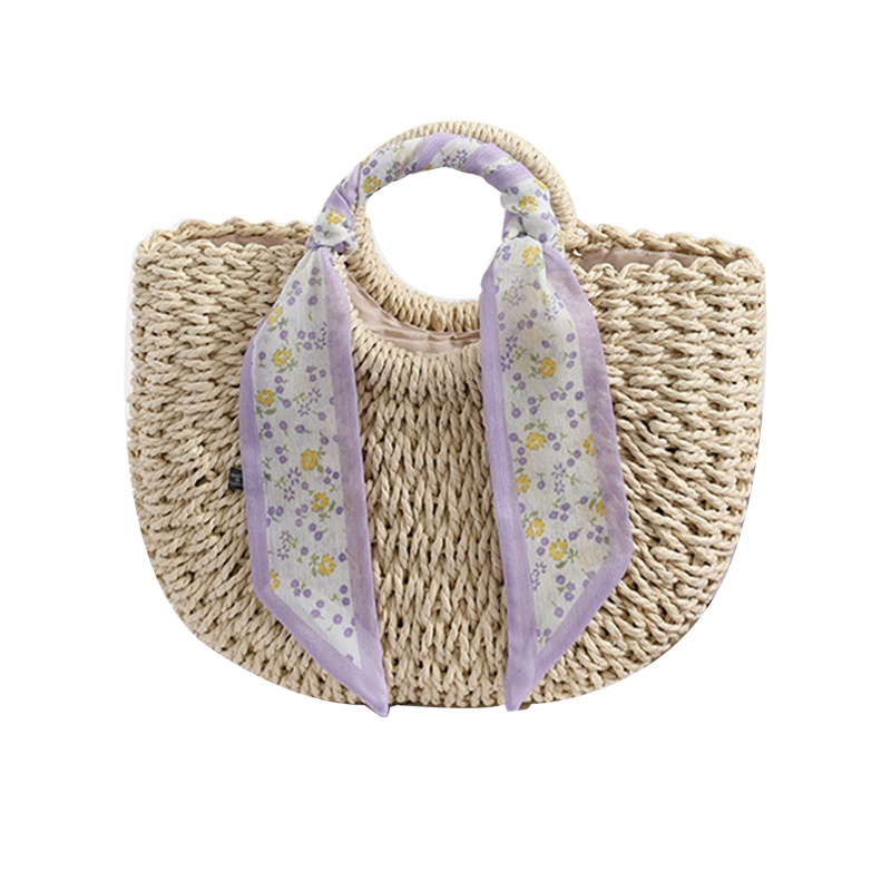 Túi Xách Tote Đan Lát Ngăn Rộng Phong Cách Boho Cho Nữ