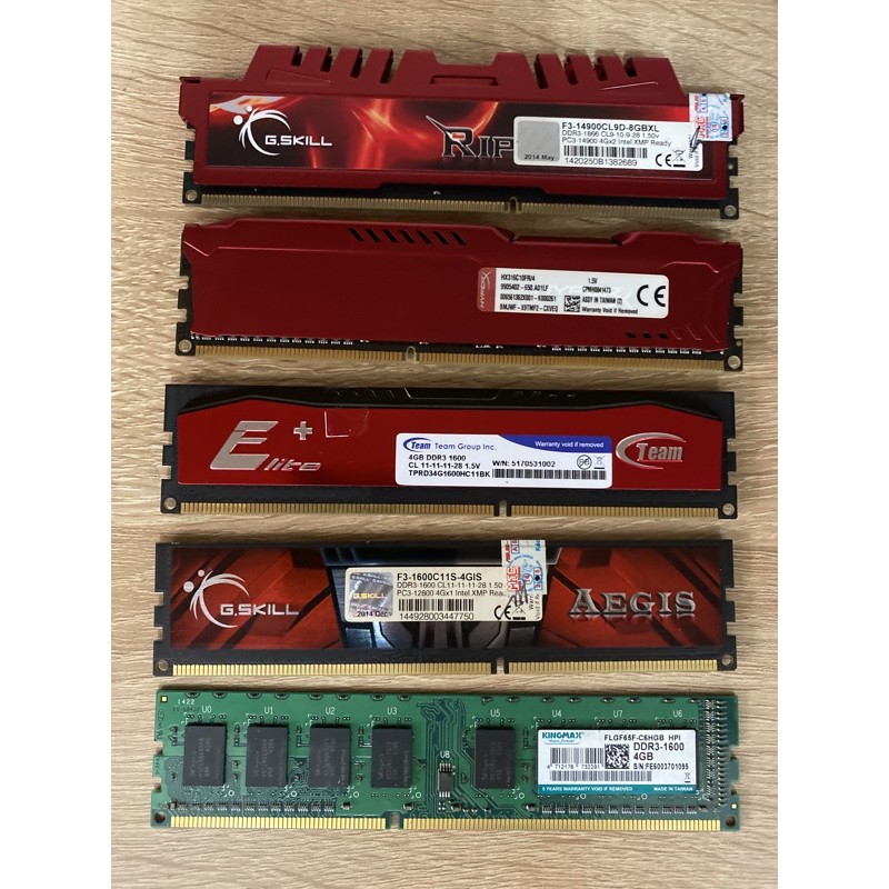 RAM DDR3/ 4GB Kingmax/Kingston/Gskill/ Corsair đã qua sử dụng