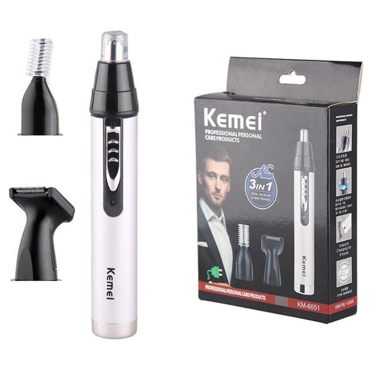 máy cạo râu kemei km - 6651 motơ gấp 5 lần km- 730 với 3 trong 1 đa năng tiện dụng