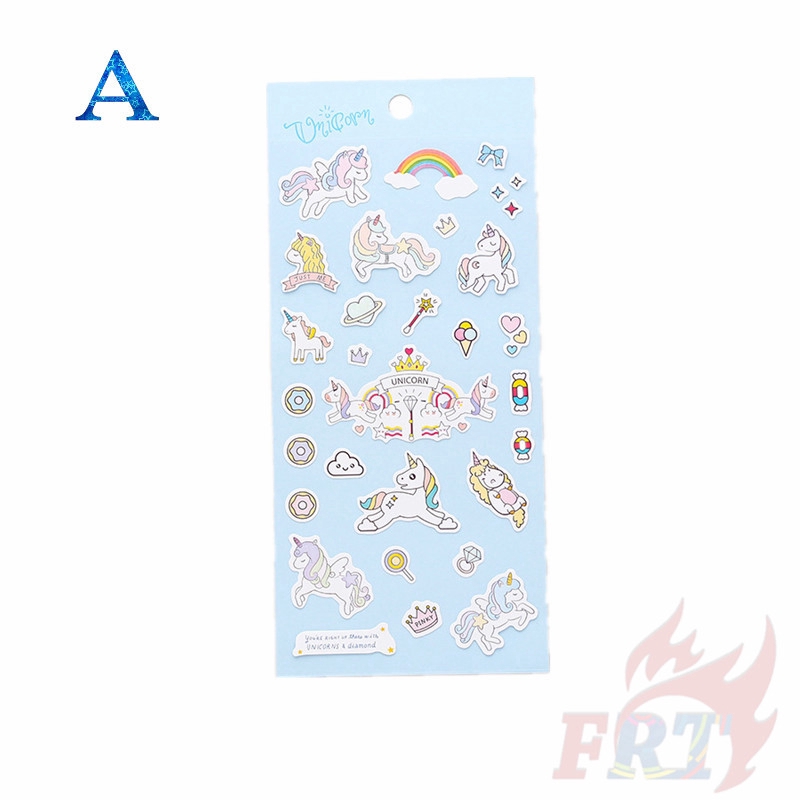 ❉ Unicorn Stickers ❉ 1 Sheet Fashion Album Scrapbooks Mixed DIY Decor Stickers