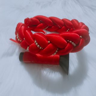 Mấn cô dâu tết 3 sợi kết hạt vàng