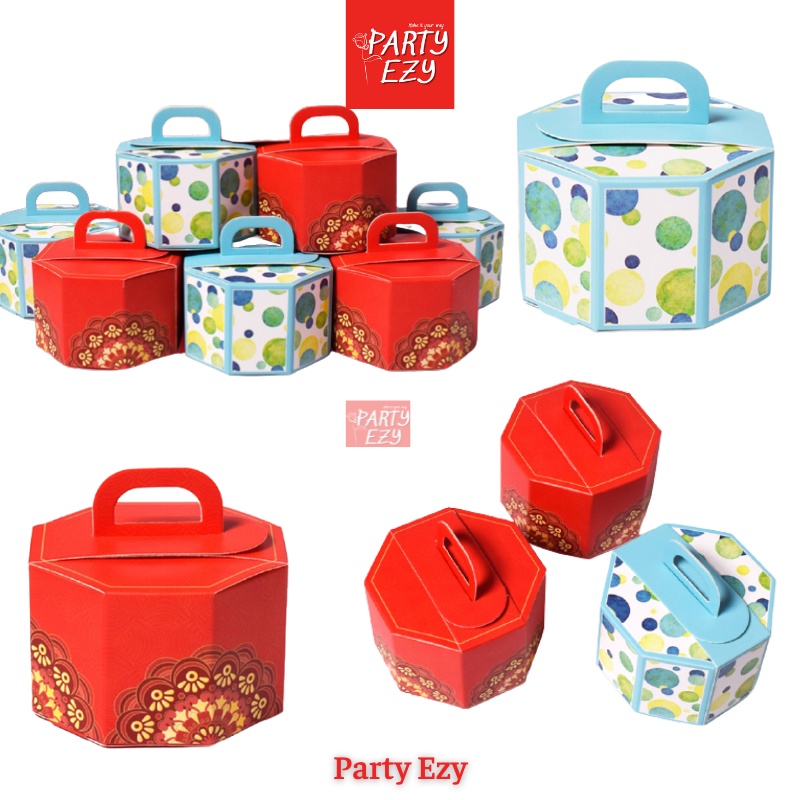 Hộp giấy Mini đựng bánh kẹo, quà tặng hình bát giác