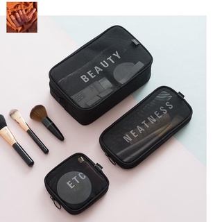 Túi lưới đựng mỹ phẩm, đồ makeup trang điểm - túi đựng đồ cá nhân du lịch vải lưới