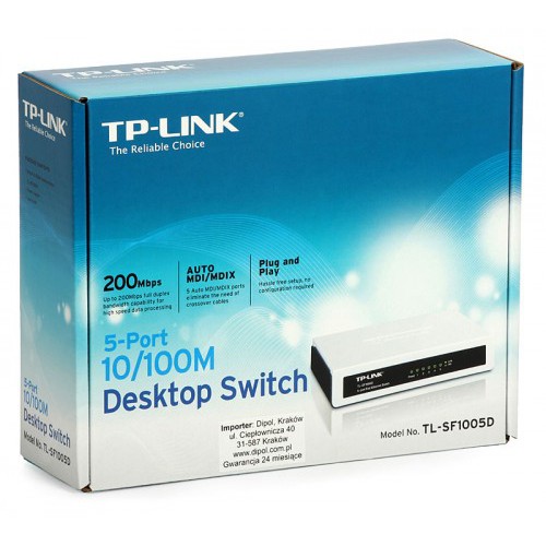 Switch 5 PORT TPLINK 100M [chính hãng] - Bộ chi mạng 5 cổng - Hub mạng - Bảo hành 24 tháng